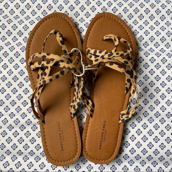 American Eagle Leopard Print Sandals - Picture 1 of 3